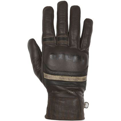Helstons Bora Hiver Leather Brown Beige Motorcycle Gloves