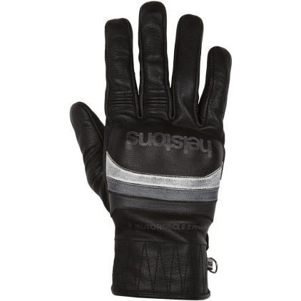 Helstons Bora Hiver Leather Black Grey Motorcycle Gloves