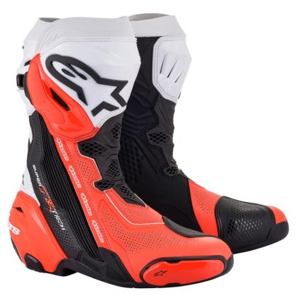 Alpinestars Supertech R Vented 2021 Black White Red Fluo