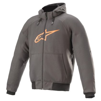 Alpinestars Chrome Sport Tar Gray Flame Orange Hoodie