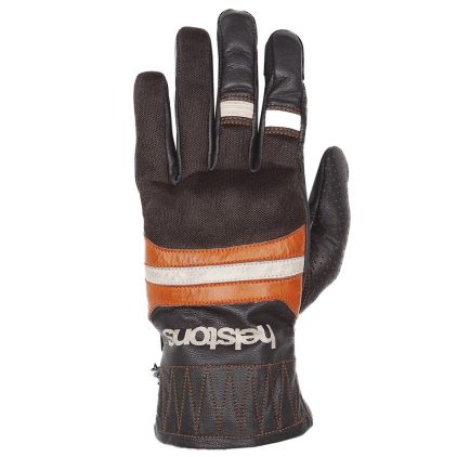 Helstons Bull Air Summer Leather Mesh Brown Beige Orange Gloves
