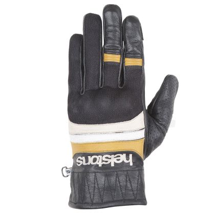Helstons Bull Air Ete Leather Mesh Black Beige White Yellow Gloves