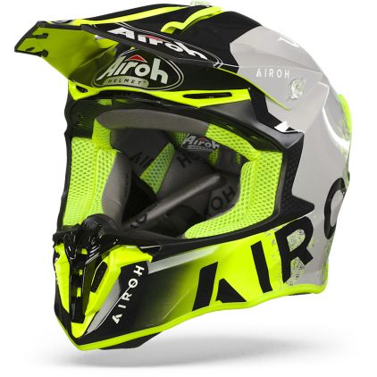 Airoh Twist 2.0 Bit Geel Grijs Crosshelm