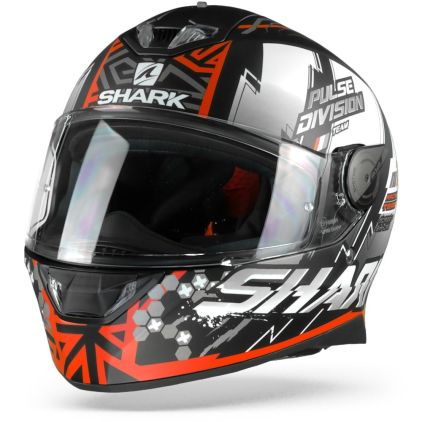 Shark Skwal 2 Noxxys Mat Zwart Rood Zilver KRS