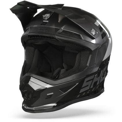 SHOT Furious Chase Zwart Grijs Glanzend Crosshelm