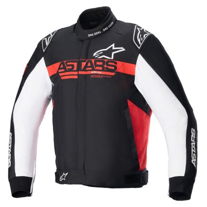 Alpinestars Monza-Sport Jas Zwart Helder Rood Wit