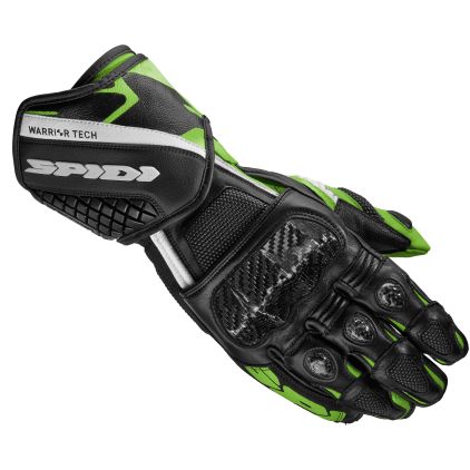 SPIDI CARBO 5 BLACK KAWASAKI GREEN GLOVES