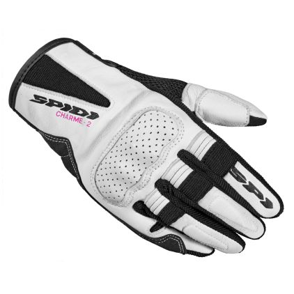 Spidi Charme 2 Black White Motorcycle Gloves