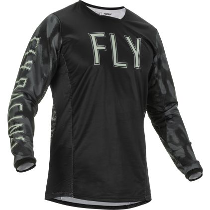 FLY Racing Kinetic S.E. Tactic Jersey Black Grey Camo
