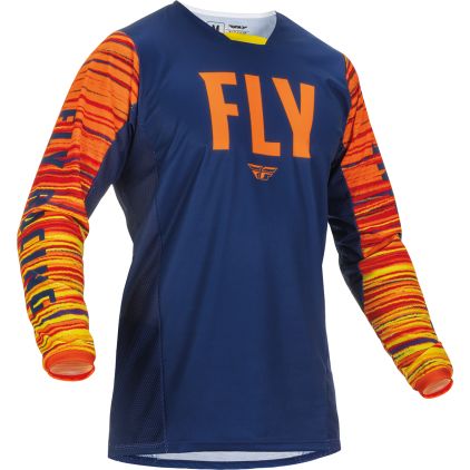 FLY Racing Kinetic Wave Jersey Navy Orange