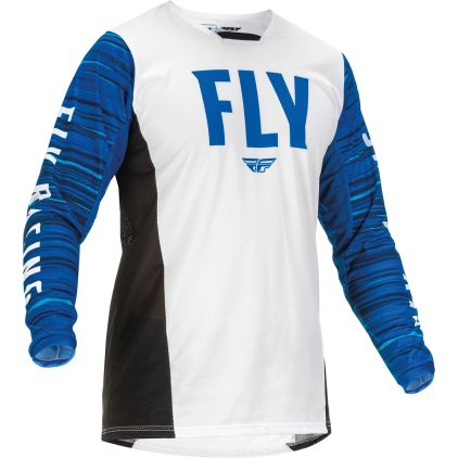 FLY Racing Kinetic Wave Jersey White Blue