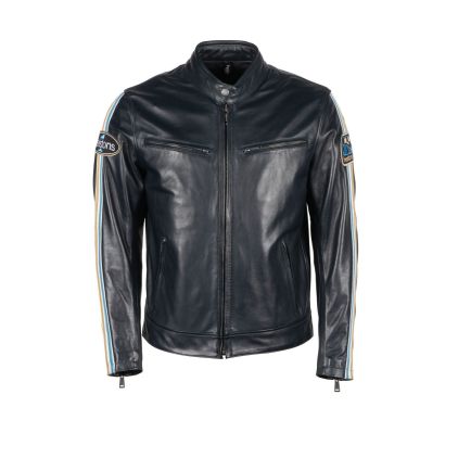 Helstons Race Leather Aniline Blue Jacket
