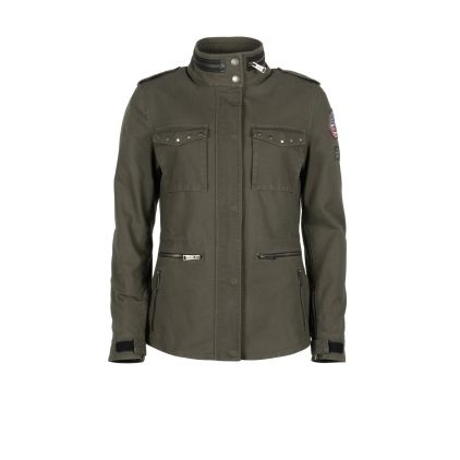 Helstons Tara Canvas Cotton Khaki Jacket