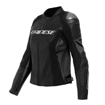 Dainese Racing 4 Lady Leather Jacket Perf. Black Black
