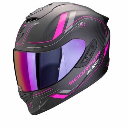 Scorpion Exo 1400 Evo 2 Carbon Air Mirage Matt Zwart Roze Integraalhelm