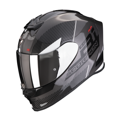 Scorpion Exo-R1 Evo Air Final Donker Zilver-Zwart-Wit Integraalhelm