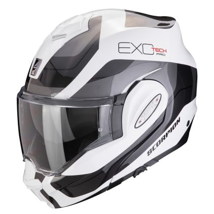 Scorpion Exo-Tech Evo Pro Commuta Wit-Zilver Systeemhelm