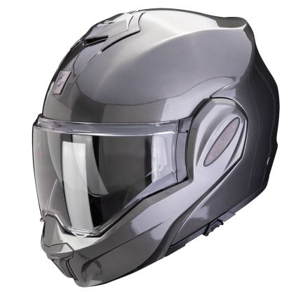 Scorpion Exo-Tech Evo Pro Solid Metallic Grijs Systeemhelm