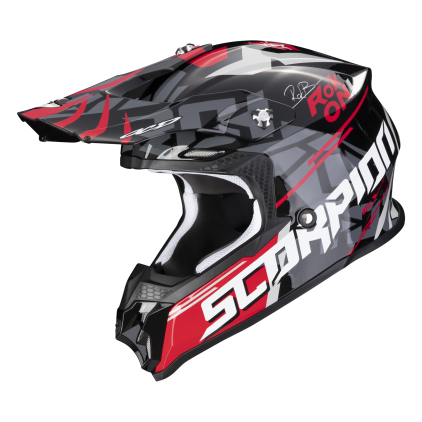 Scorpion Vx-16 Evo Air Rok Zwart-Rood Crosshelm