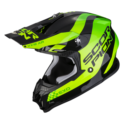 Scorpion Vx-16 Evo Air Soul Zwart-Groen Crosshelm