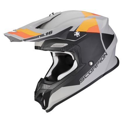 Scorpion Vx-16 Evo Air Spectrum Matt Grey-Orange Offroad Helmet