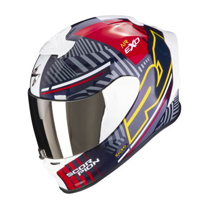 Scorpion Exo-R1 Evo Air Victory Rood-Blauw-Geel Integraalhelm