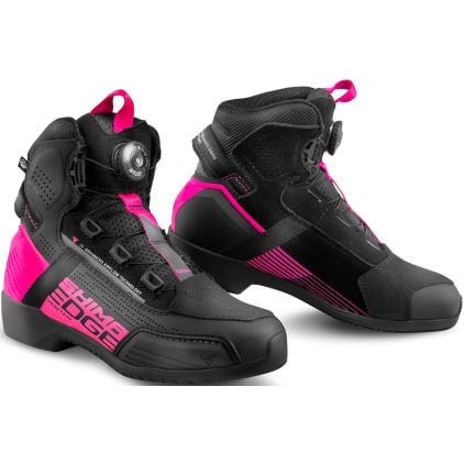 shima SHIMA Edge Vented Dames Zwart Roze Motorschoenen - Chromeburner