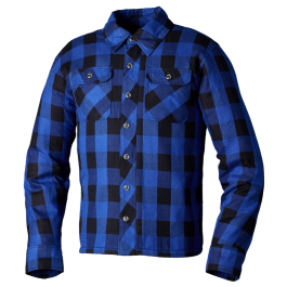 RST X Kevlar Lumberjack Ce Mens Textile Shirt Blue Check - Chromeburner
