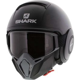 Casque Moto Shark X-DRAK BLANK MAT KMA - Noir, Fibre De Verre, Taille XS, écran Anti-buée Et Anti-rayures