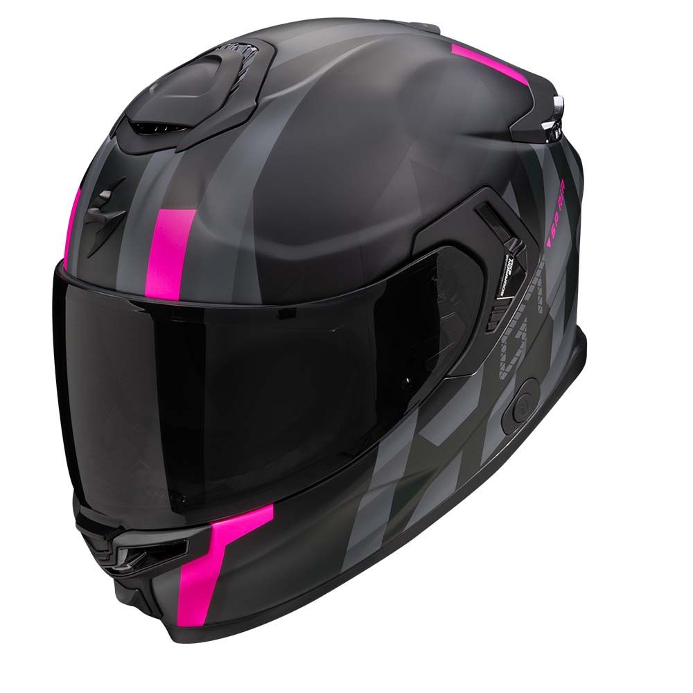Scorpion EXO-GT SP AIR Touradven Mat Zwart Roze Integraalhelm