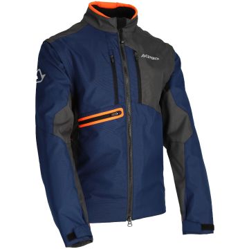 Acerbis Enduro One Blauw Grijs Textiele Motorjas
