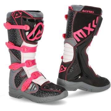 Acerbis X-Team Black Pink Motocross Boots