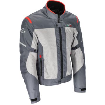 Acerbis On Road Ruby Grijs Rood Textiele Motorjas