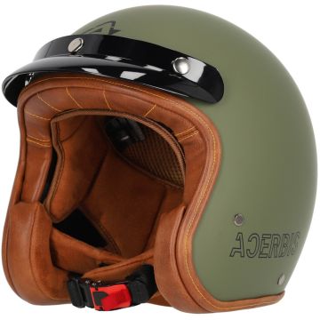 Acerbis Skodela Matt Green Jet Helmet Acerbis Skodela Matt Green Jet Helmet