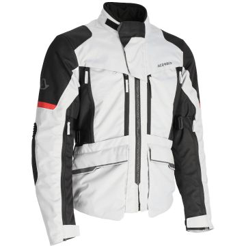 Acerbis X-Rover Grey Black Red Waterproof Textile Jacket
