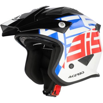 Acerbis Jet Aria Graphic White Blue Red Jet Helmet