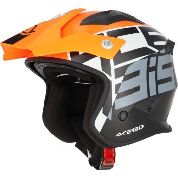 Acerbis Jet Aria Graphic Matt Black Orange Jet Helmet