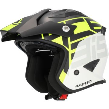 Acerbis Jet Aria Graphic Matt Black Yellow Jet Helmet