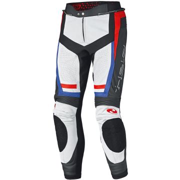 Held Rocket 3.0 Wit Blauw Rood Leren Motorbroek