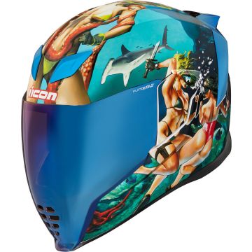 Icon Airflite Pleasuredome 4 Integraalhelm Groen Blauw 