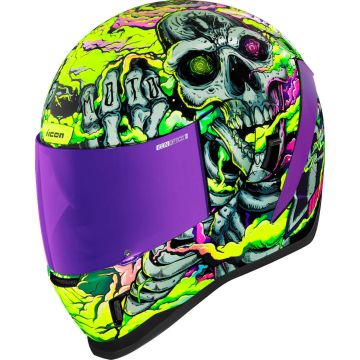 Icon Airform Hippy Dippy Integraalhelm Paars Geel 