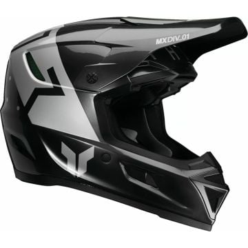Thor Reflex Rogue Zwart Zilver Crosshelm