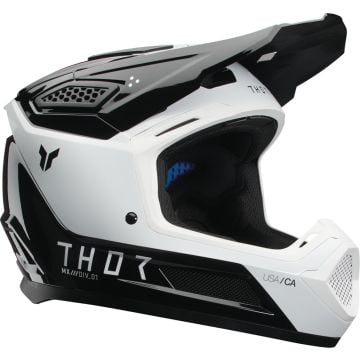 Thor Fleet Storm Zwart Wit Crosshelm