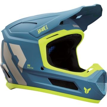 Thor Fleet Forge Blauw Fluo Geel Crosshelm