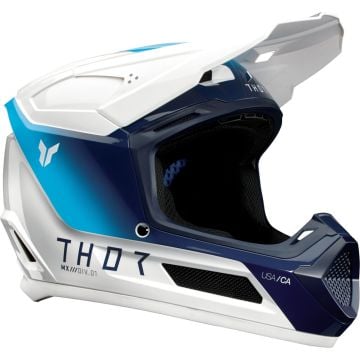 Thor Fleet Storm Wit Blauw Kinder Crosshelm