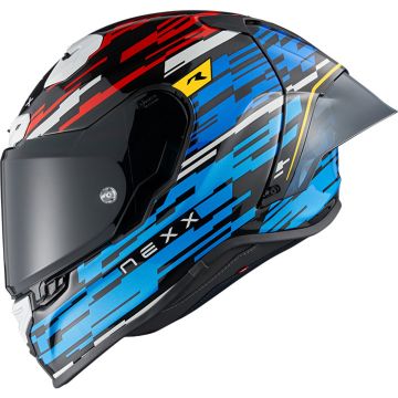 Nexx X.R3R Glitch Racer Blauw Rood Integraalhelm