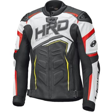 Held Safer II Zwart Wit Rood Leren Motorjas