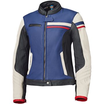 Held Midway Dames Blauw Rood Wit Leren Motorjas