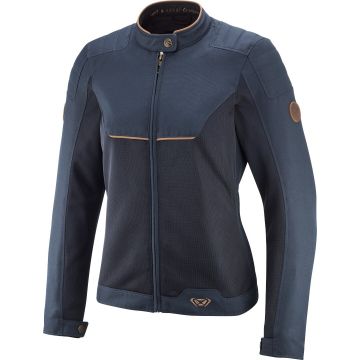 Ixon Cornet Lady Marineblauw Bruin Waterdichte Textiele Motorjas