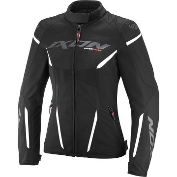 Ixon Striker 2 Air WP L Zwart Wit Waterdichte Dames Textiele Motorjas